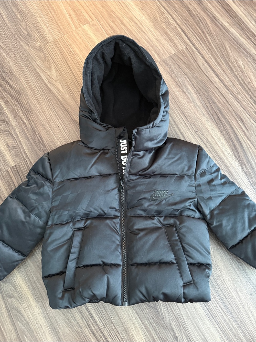 Nike 2T Black Puffer Jacket with Hood